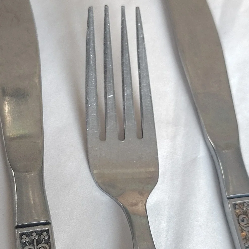 Orleans Silver Co. Stainless ORL16 Lot of 3 Butter Knife And Fork